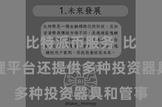 比特派币服务 比特派搭理平台还提供多种投资器具和管事
